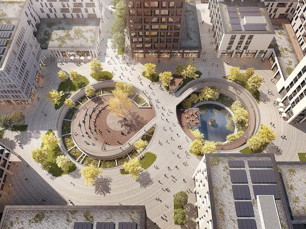 Central Square, le futur cœur de Belval vu du ciel